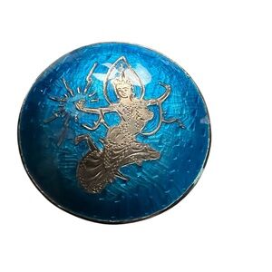 Vintage ~ STERLING SILVER ~SIAM Mekkala
Lightning Goddess Of The Sea brooch.